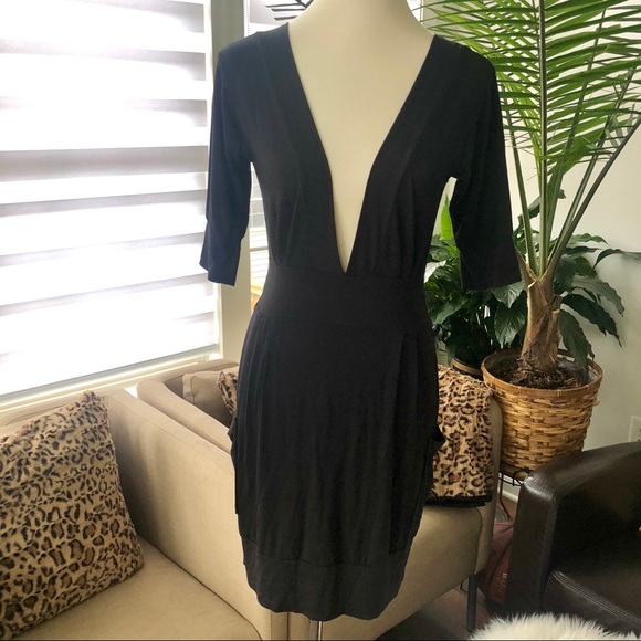 MINI BLACK DRESS WITH POCKETS - Picture 1 of 5